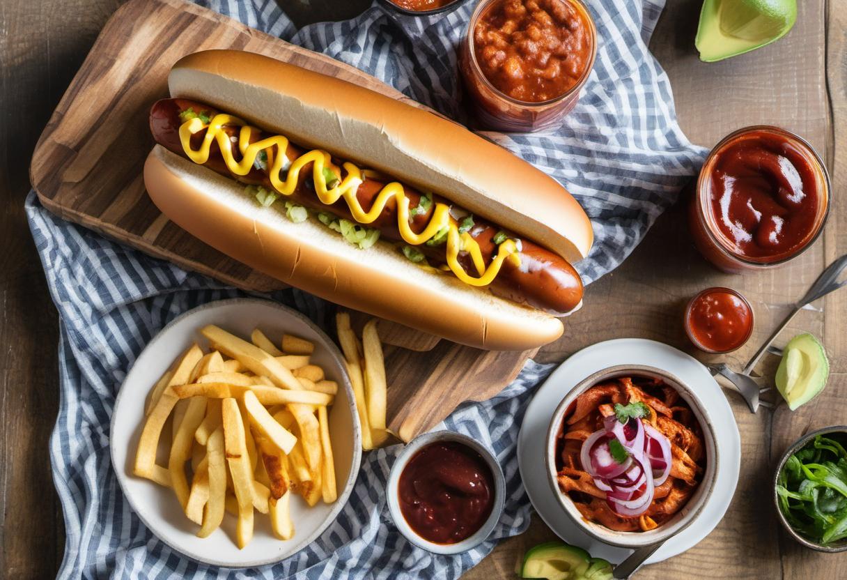 Image showing the final output answering the question: How do I grill a mouthwatering BBQ chicken hot dog.