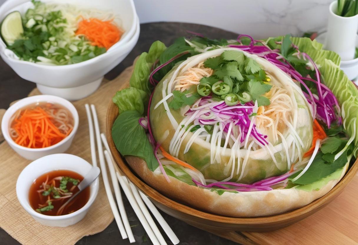 Image showing the final output answering the question: How do I make Pho in a Bread Bowl.