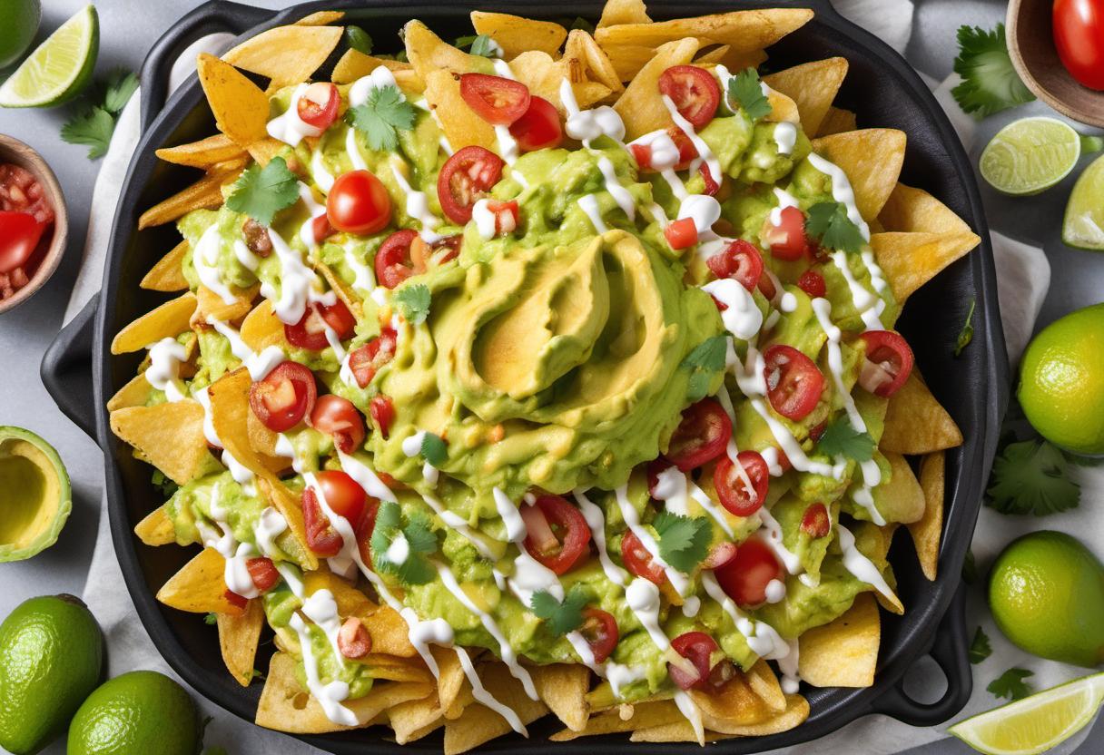 Image showing the final output answering the question: How do I cook loaded guacamole fries.