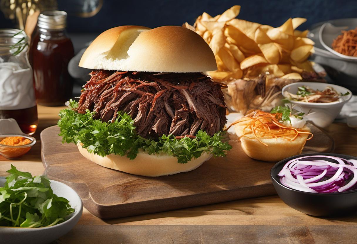 Image showing the final output answering the question: How do I create a gourmet Brisket Bun.