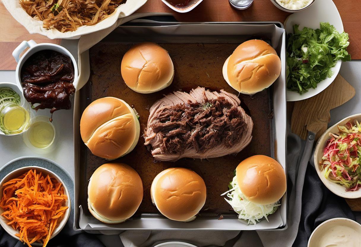 Image showing the final output answering the question: How do I make a Brisket Bun for a crowd.