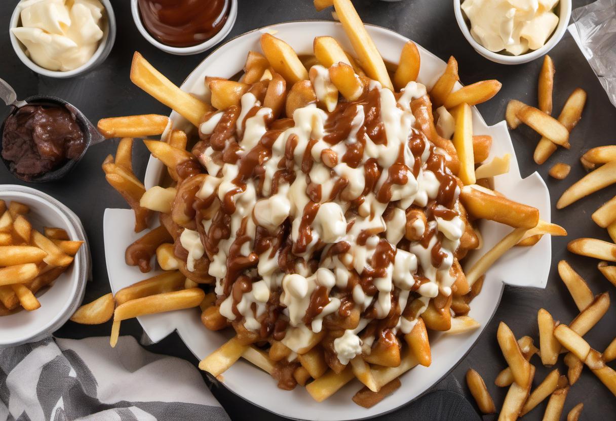 Image showing the final output answering the question: How do I make Poutine with a sweet twist.