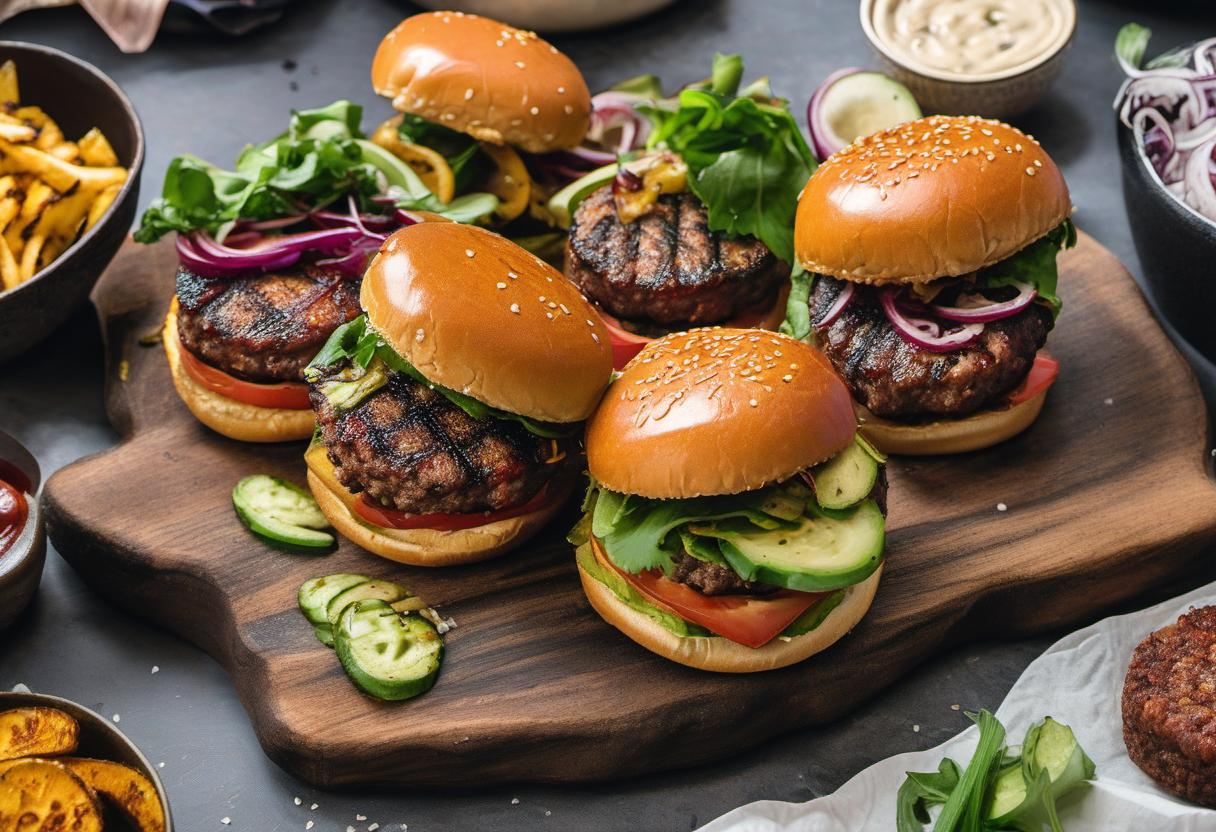 Image showing the final output answering the question: How do I perfectly grill a Fancy Vegan Burger.