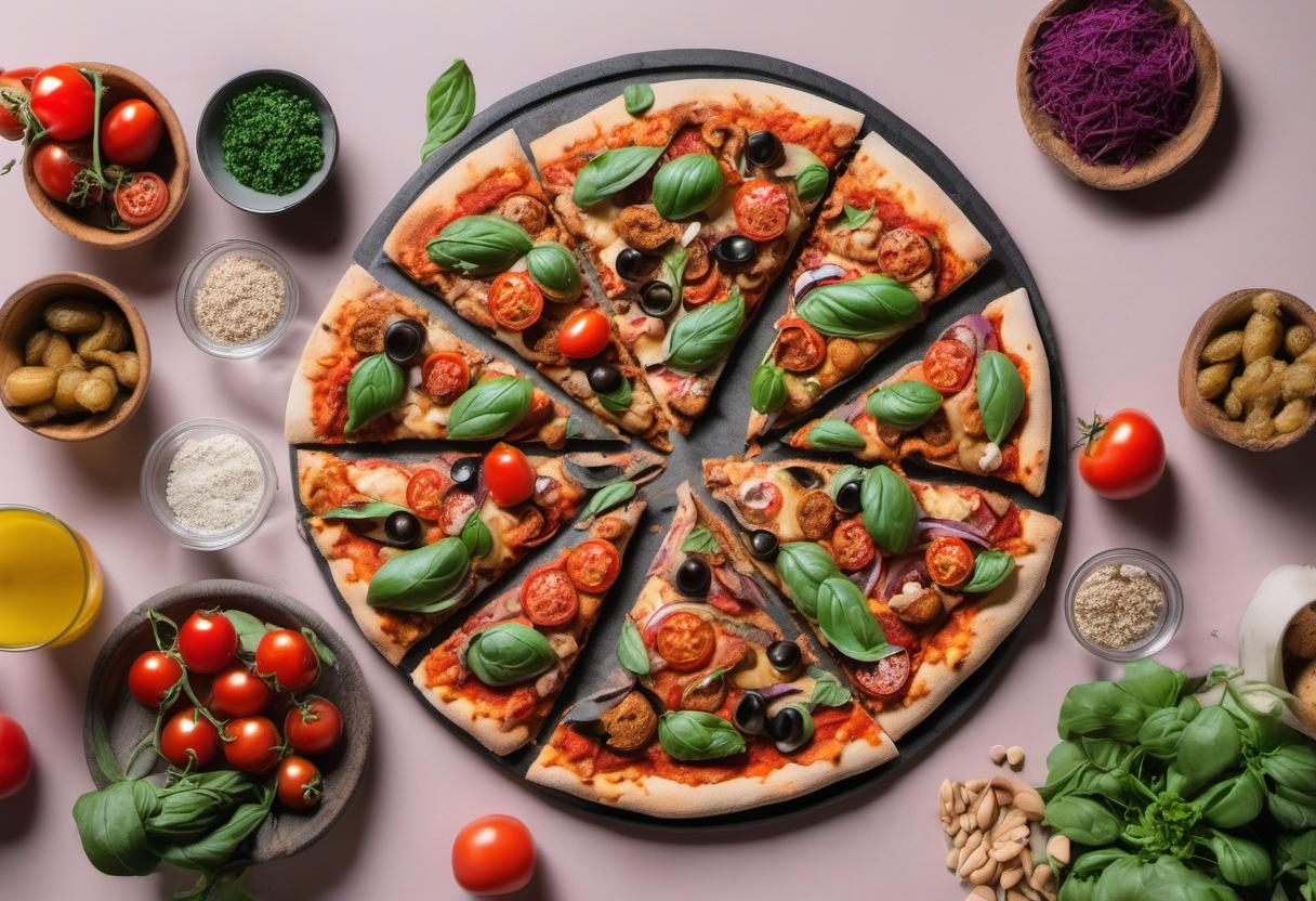 Image showing the final output answering the question: How do I make a delicious Vegan Pizza.
