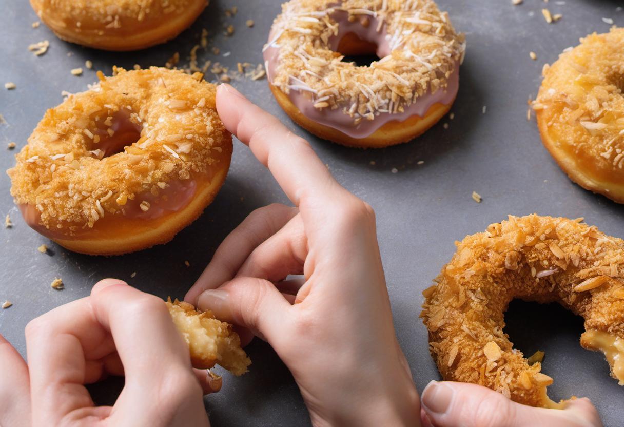 Image showing the final output answering the question: How do I make Vegan Donuts with a crispy twist.