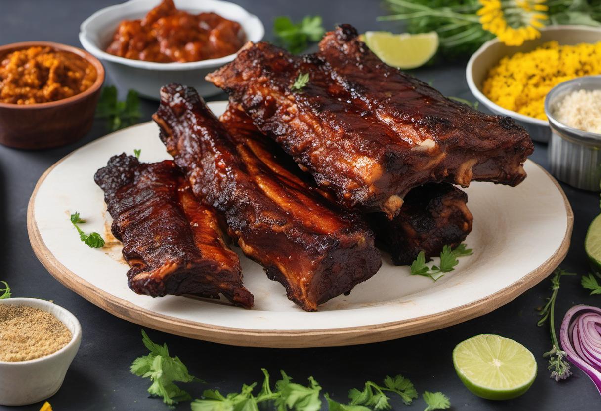 Image showing the final output answering the question: How do I recreate the magic of BBQ ribs in a vegan way.