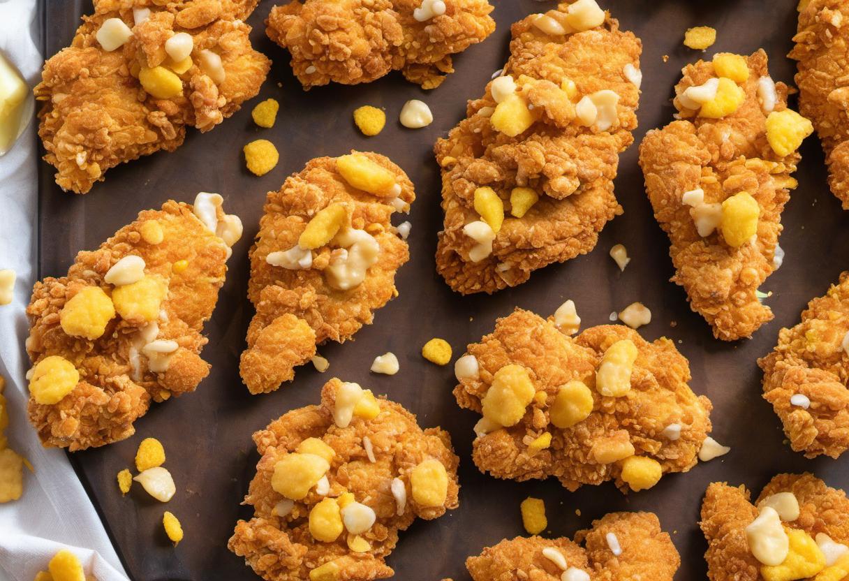 Image showing the final output answering the question: How do I make Capn Crunch chicken tenders.