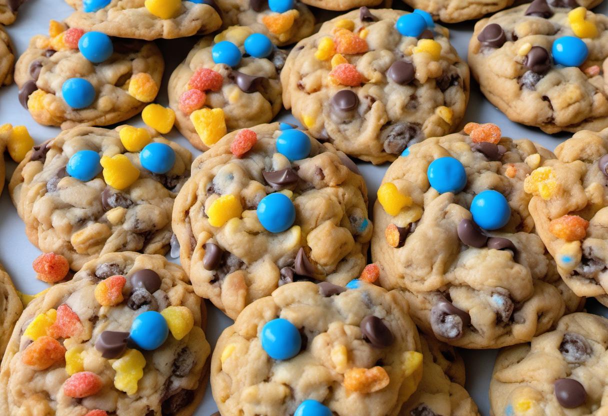 Image showing the final output answering the question: How do I bake Capn Crunch Chocolate Chip Cookies.
