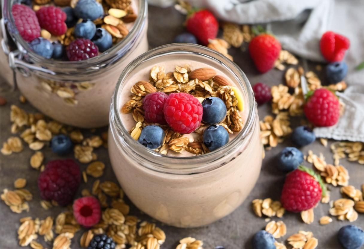 Image showing the final output answering the question: How do I mix up Grain-Free Granola Smoothie.