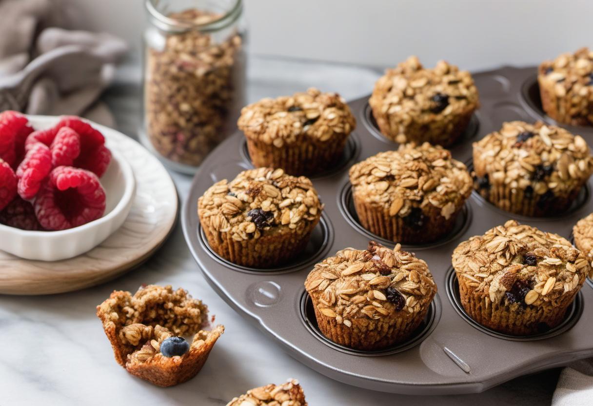 Image showing the final output answering the question: How do I make Grain-Free Granola Muffins.