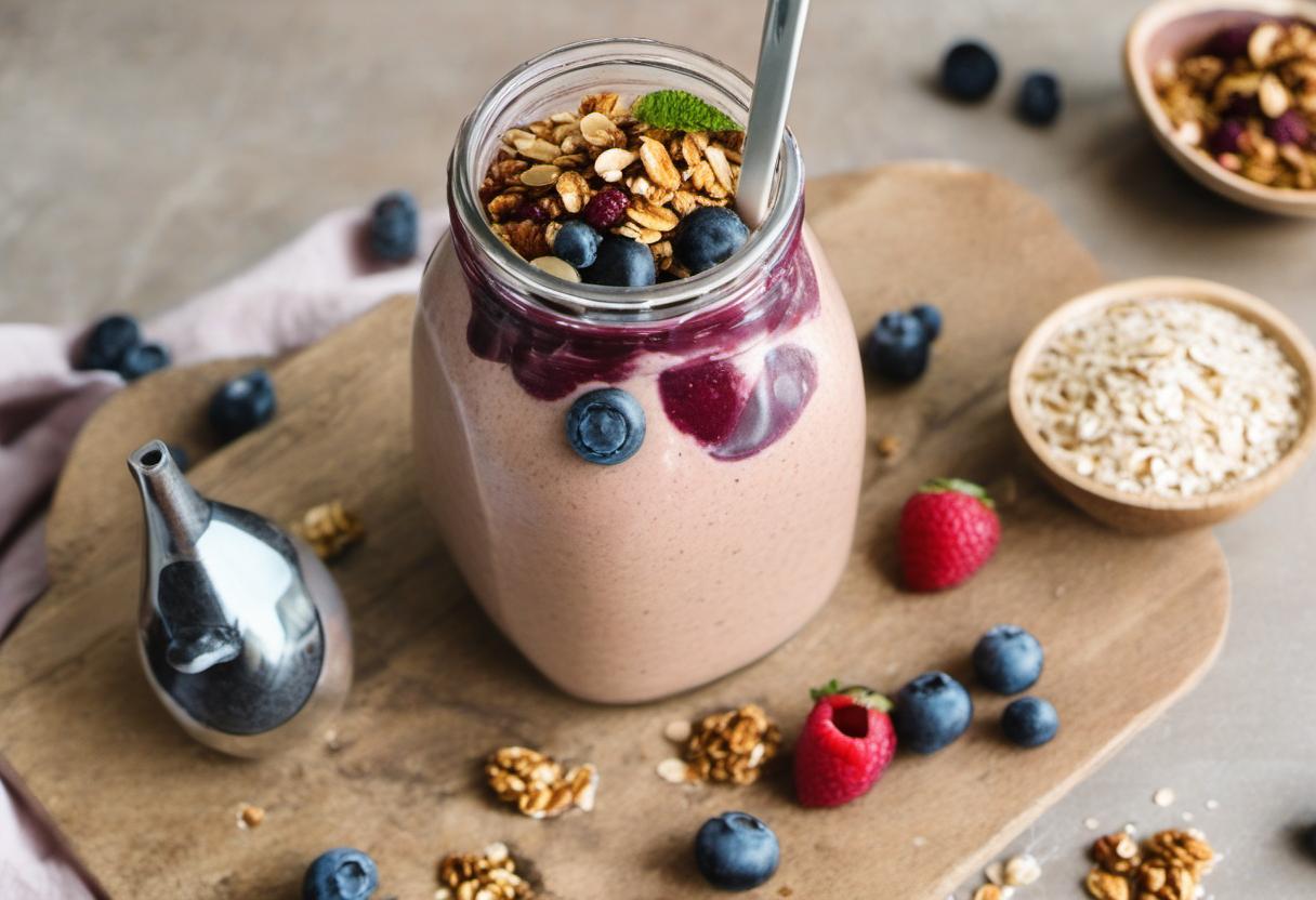Image showing the final output answering the question: How do I make Grain-Free Granola Smoothie.