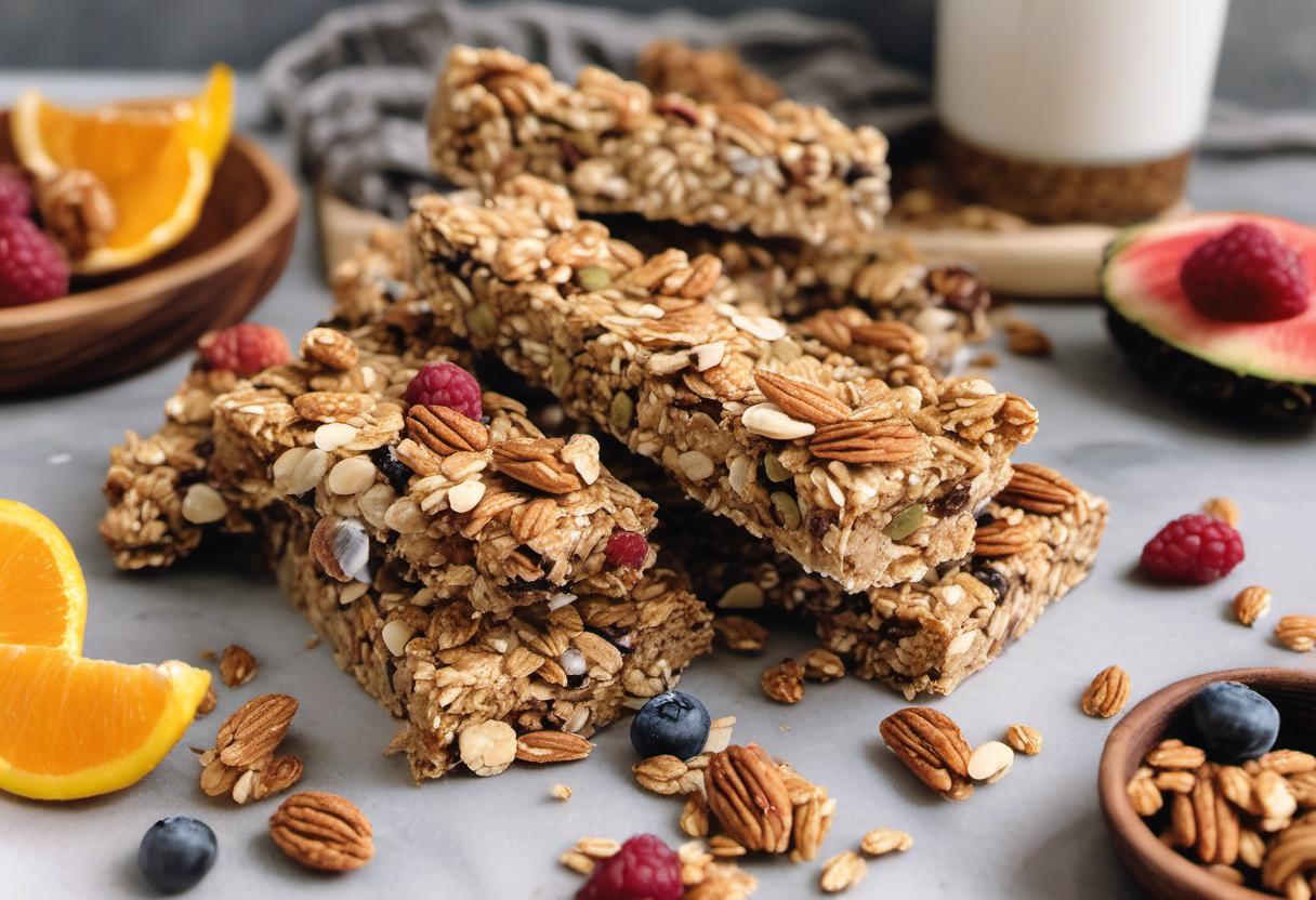Image showing the final output answering the question: How do I make a crunchy Grain-Free Granola Bar.