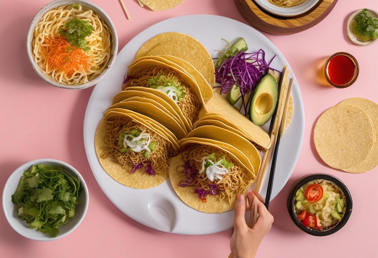 Image showing the final output answering the question: How do I blend ramen and tacos.