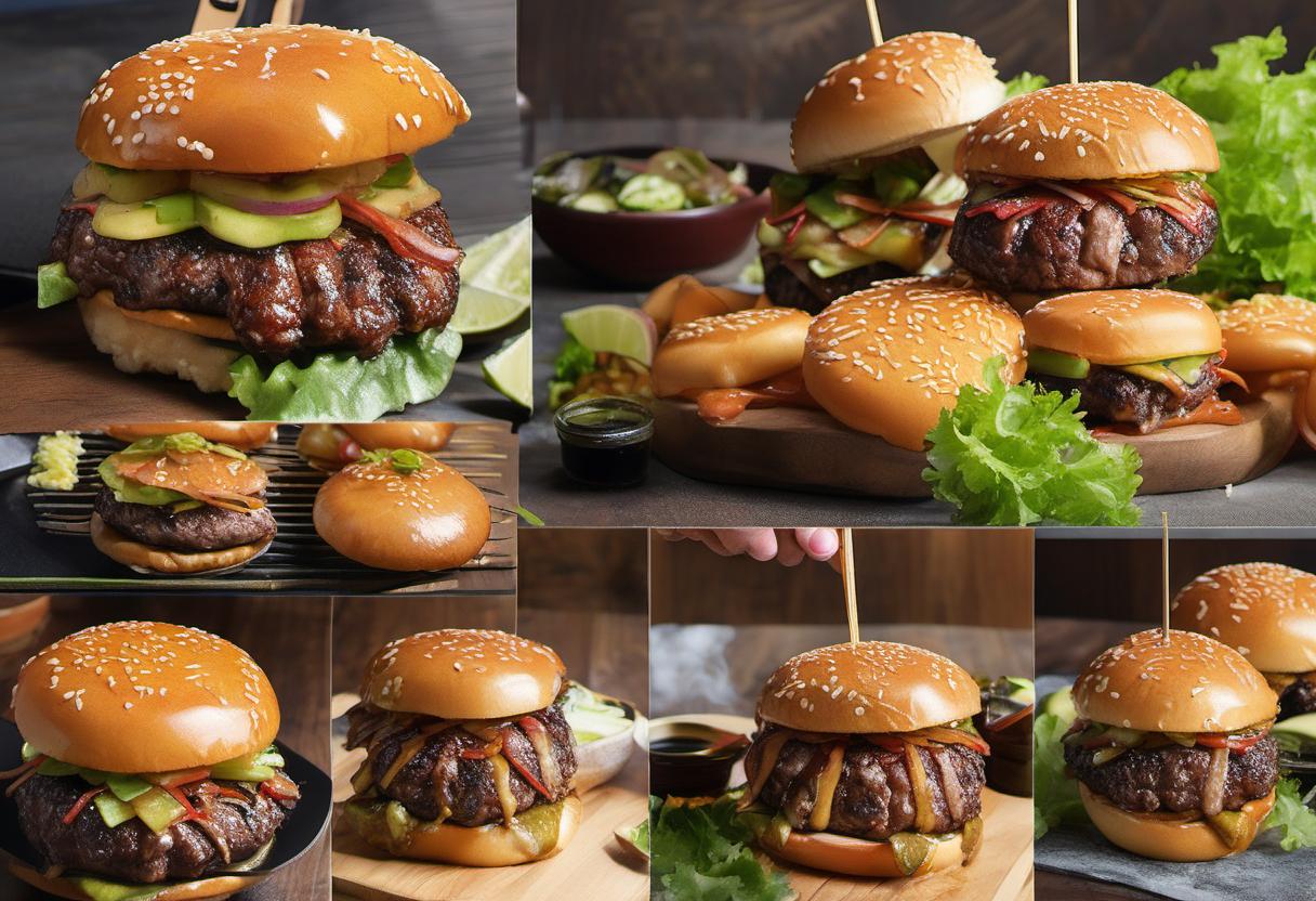 Image showing the final output answering the question: How do I cook teriyaki burgers.