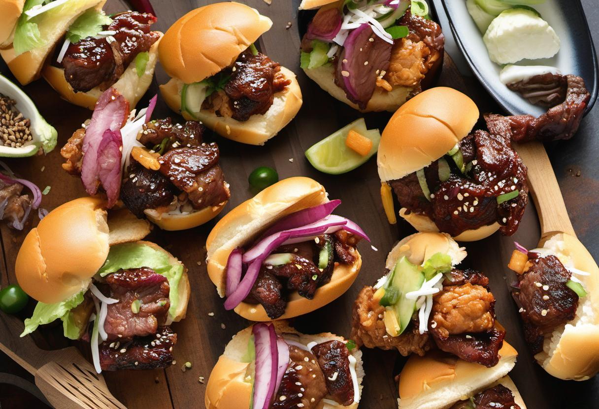 Image showing the final output answering the question: How do I make Korean BBQ sliders.