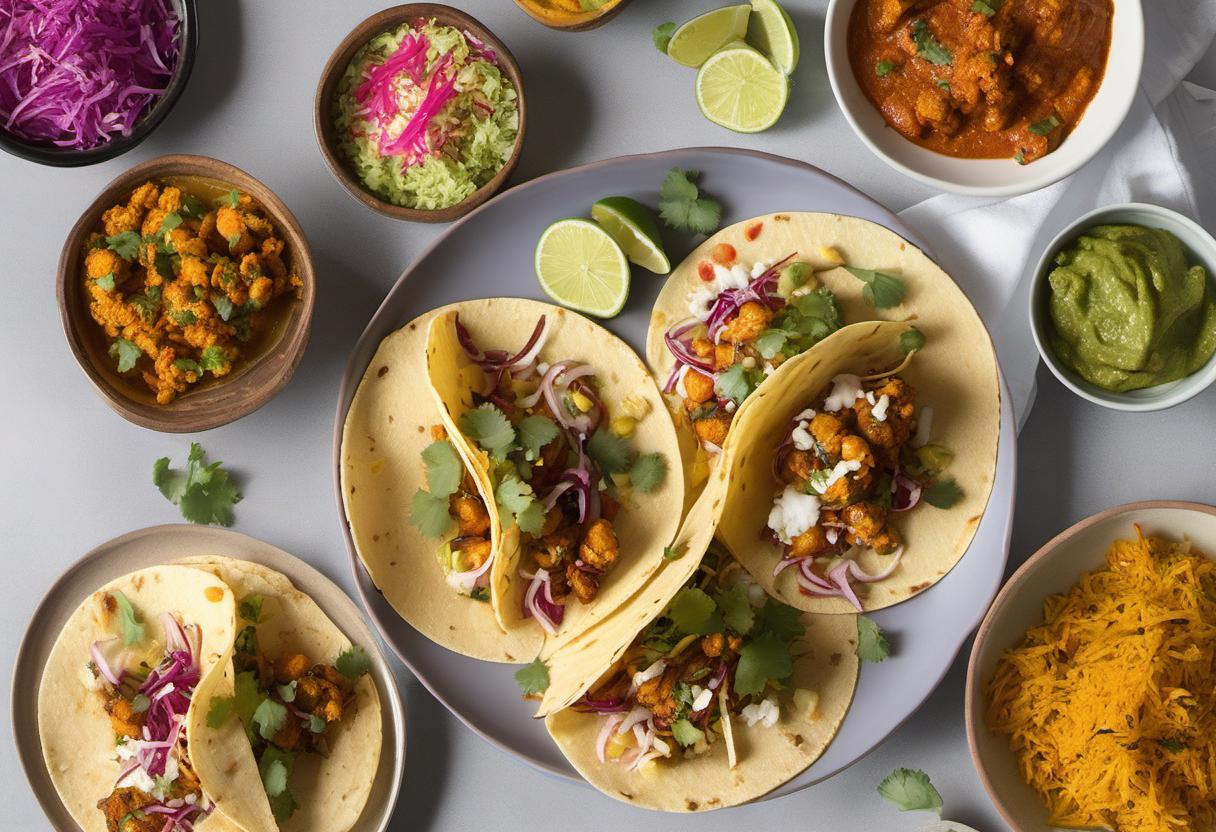 Image showing the final output answering the question: How do I make Indian-inspired tacos.