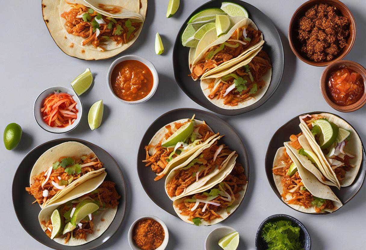 Image showing the final output answering the question: How do I prepare kimchi tacos.