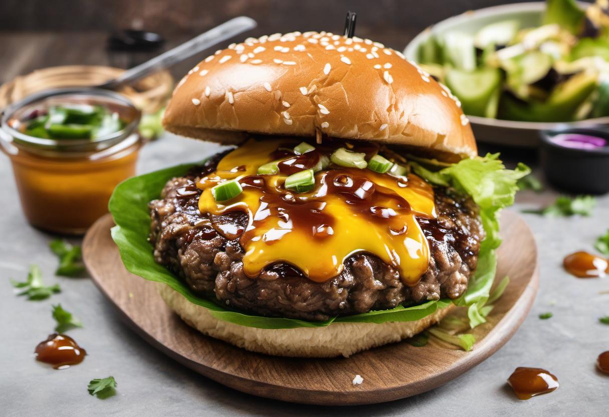 Image showing the final output answering the question: How do I make teriyaki burgers.