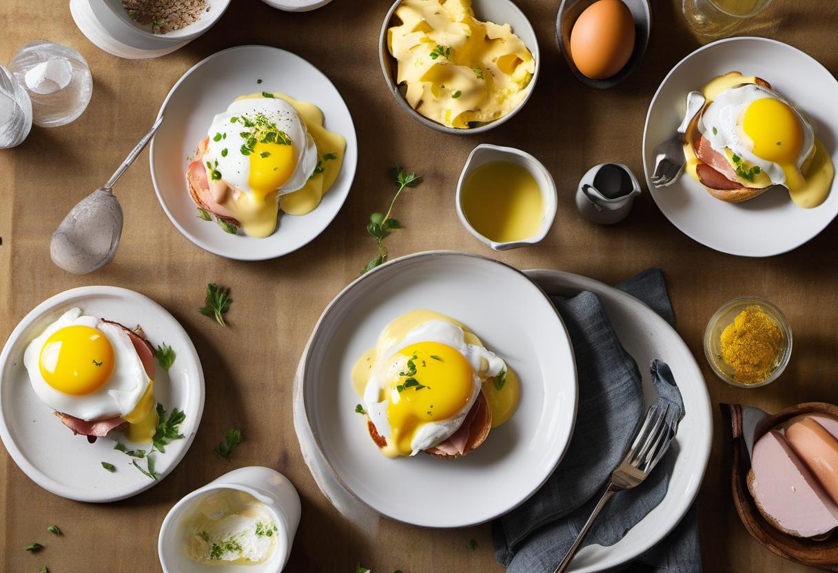 Image showing the final output answering the question: How do I prepare a classic Eggs Benedict.