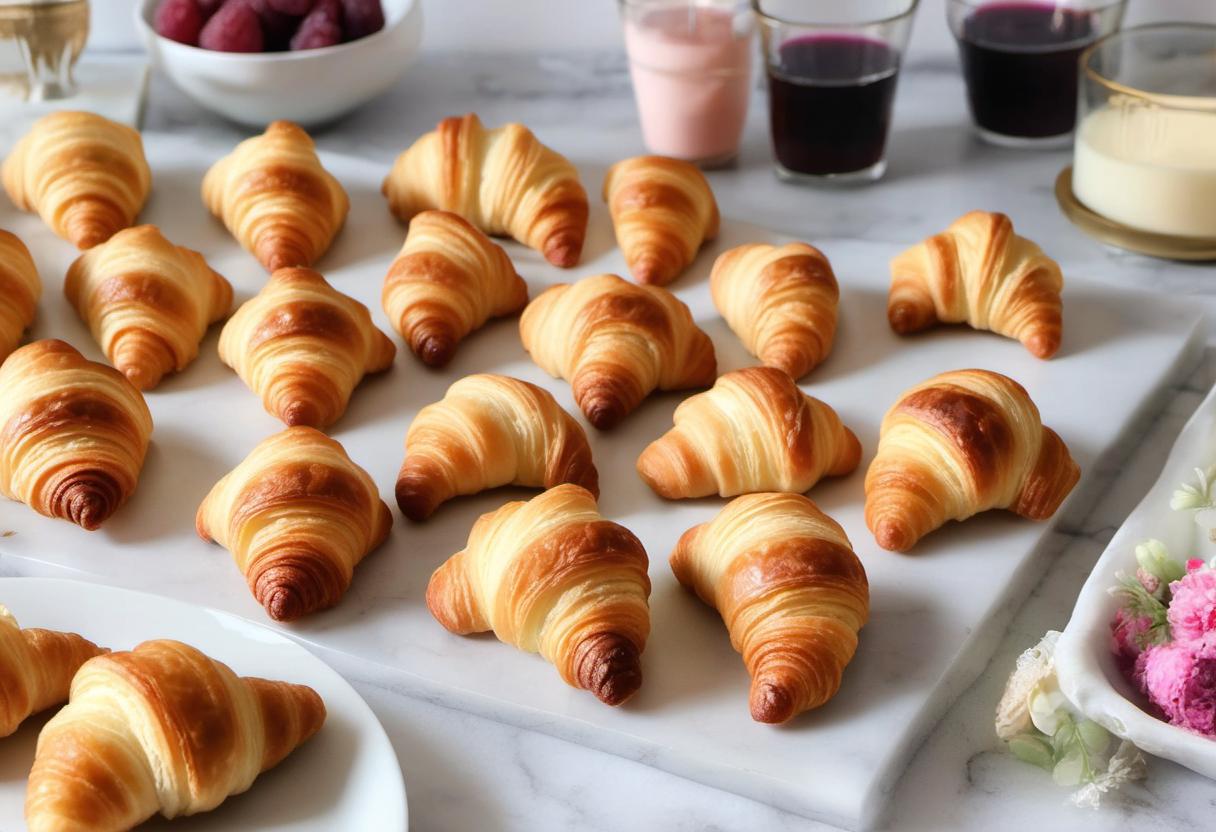 Image showing the final output answering the question: How do I make mini French croissants.