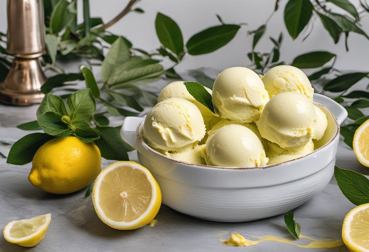 Image showing the final output answering the question: How do I make luscious limoncello gelato.