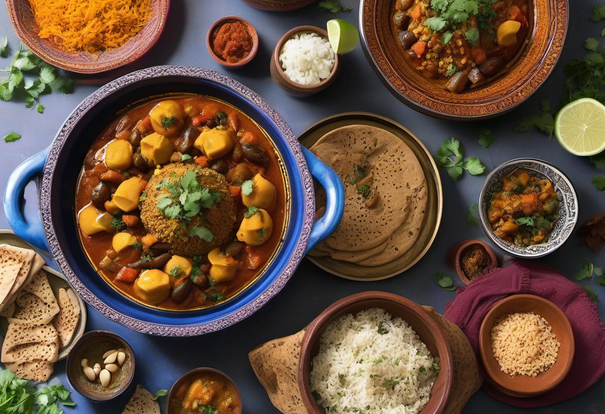 Image showing the final output answering the question: How do I cook a vegan Moroccan Tagine.
