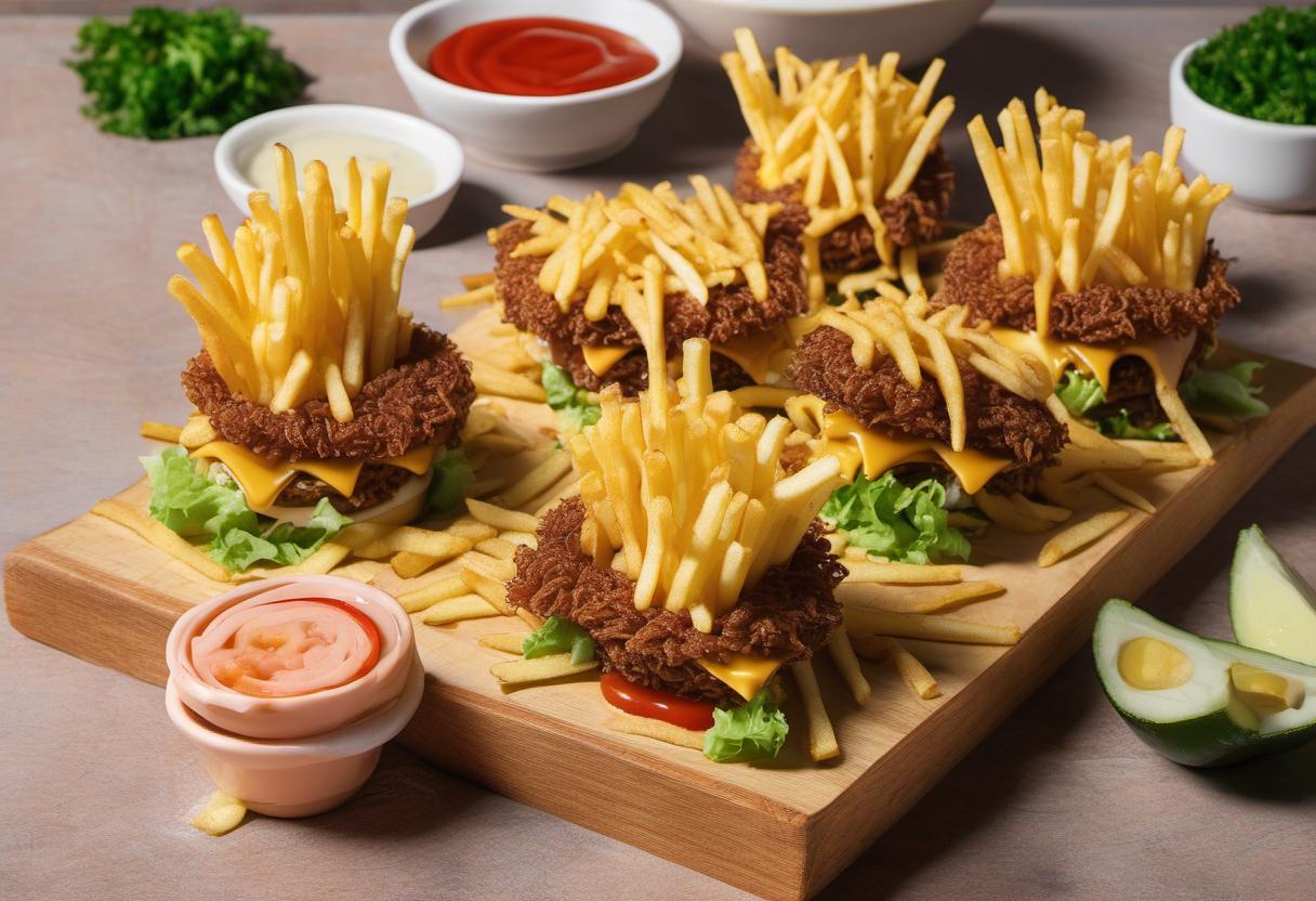 Image showing the final output answering the question: How do I make Ramen Burger fries.