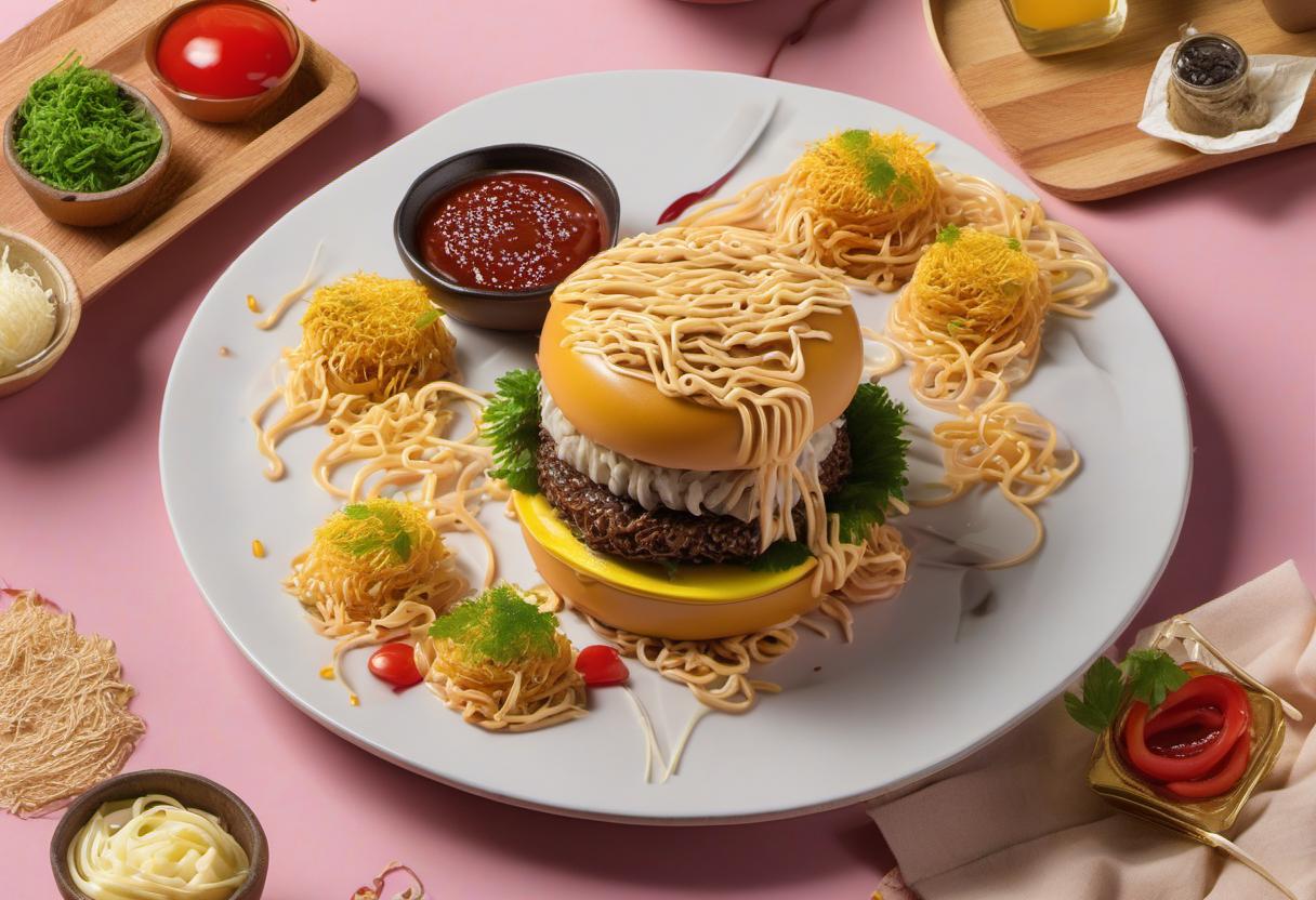 Image showing the final output answering the question: How do I make a Ramen Burger dessert.