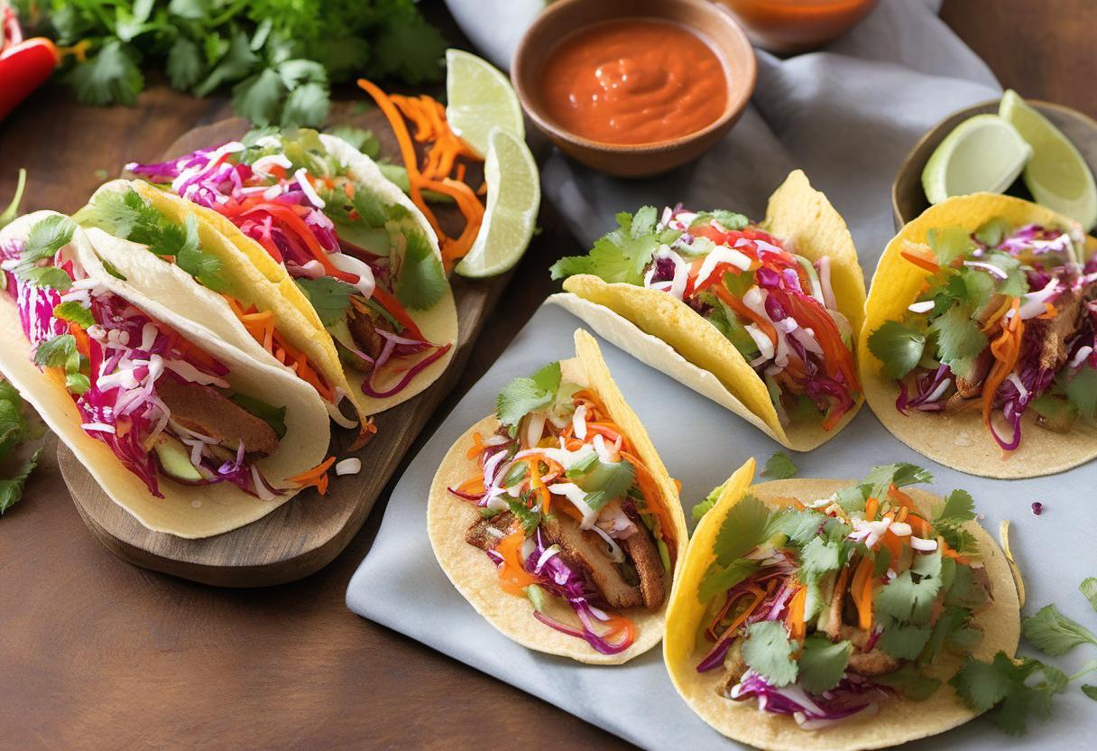 Image showing the final output answering the question: How do I make the perfect Banh Mi Taco sauce.