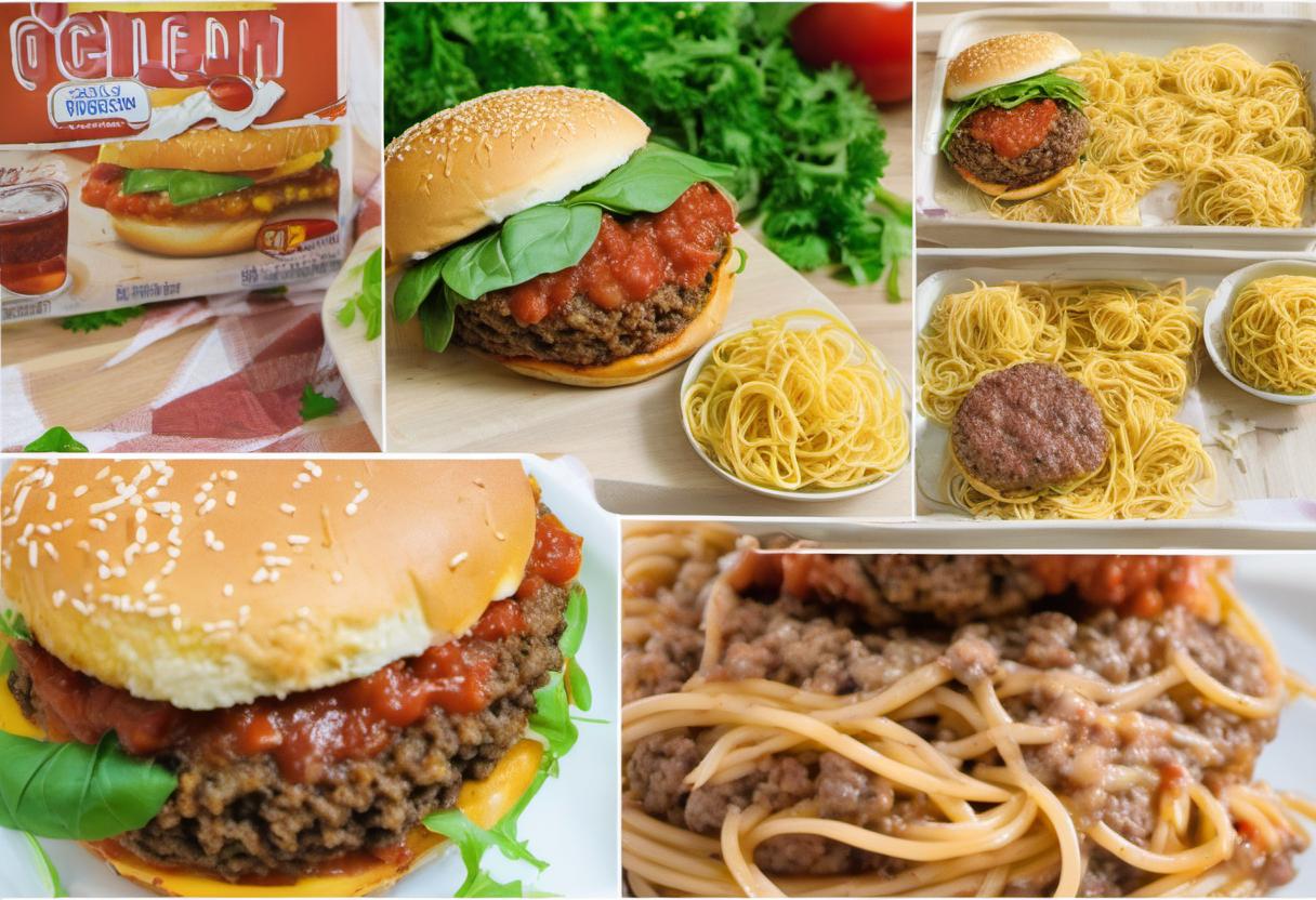 Image showing the final output answering the question: How do I make a Spaghetti Burger.