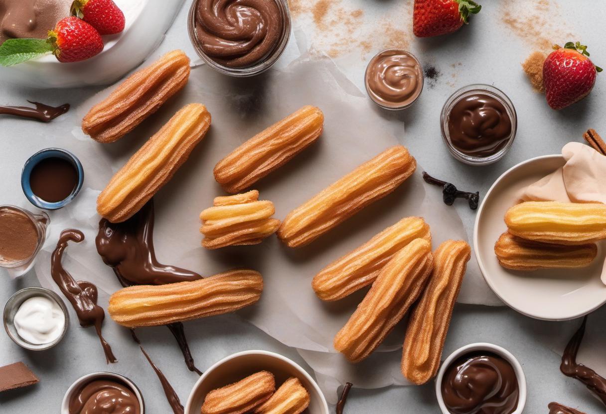 Image showing the final output answering the question: How do I make different flavored churros.