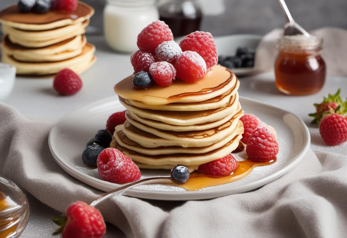 Image showing the final output answering the question: How do I make Pancake Stacks with a sweet twist.