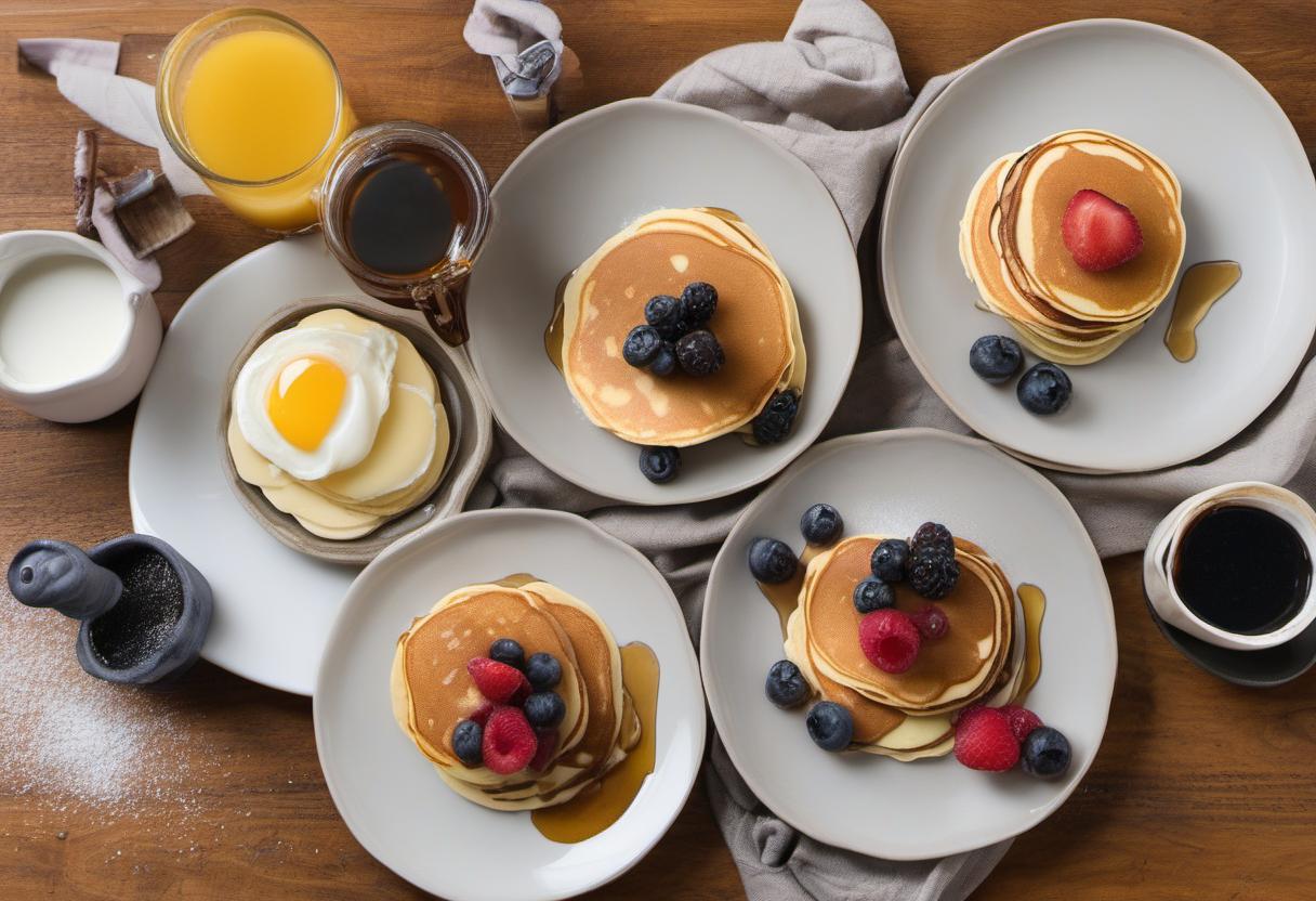 Image showing the final output answering the question: How do I make Pancake Stacks for a lazy morning.