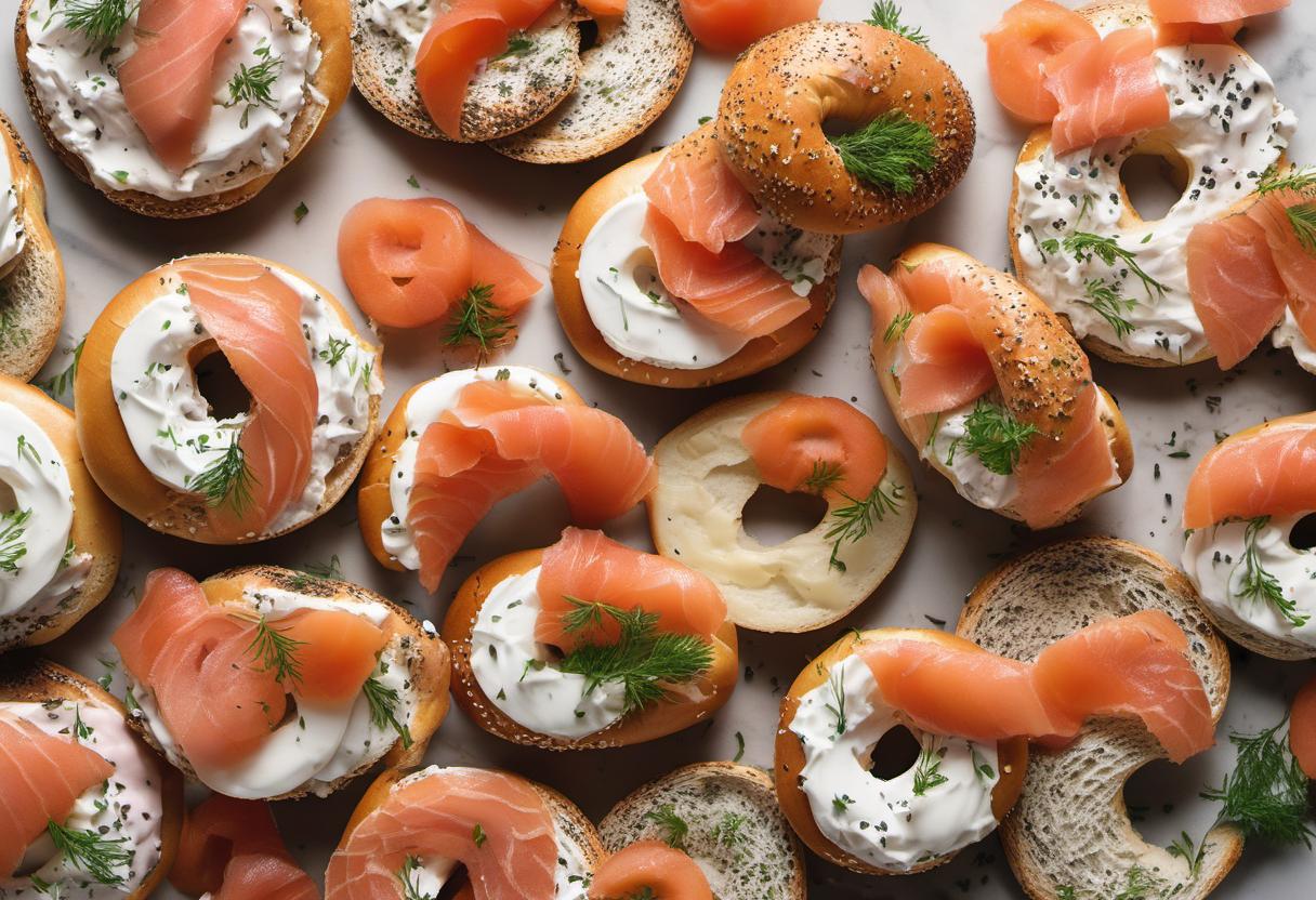 Image showing the final output answering the question: How do I make a classic NYC-style bagel with lox.
