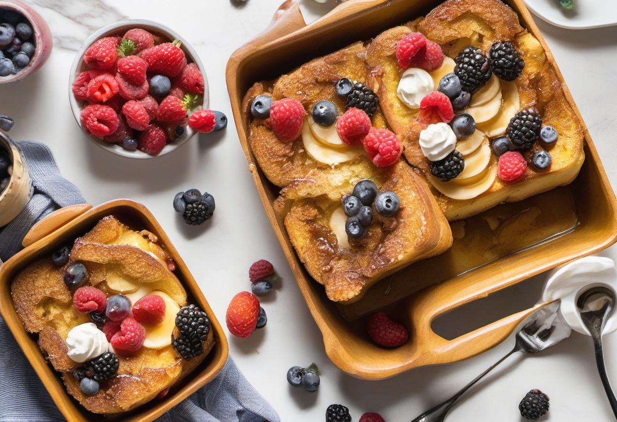 Image showing the final output answering the question: How do I add a twist to my French Toast Casserole.