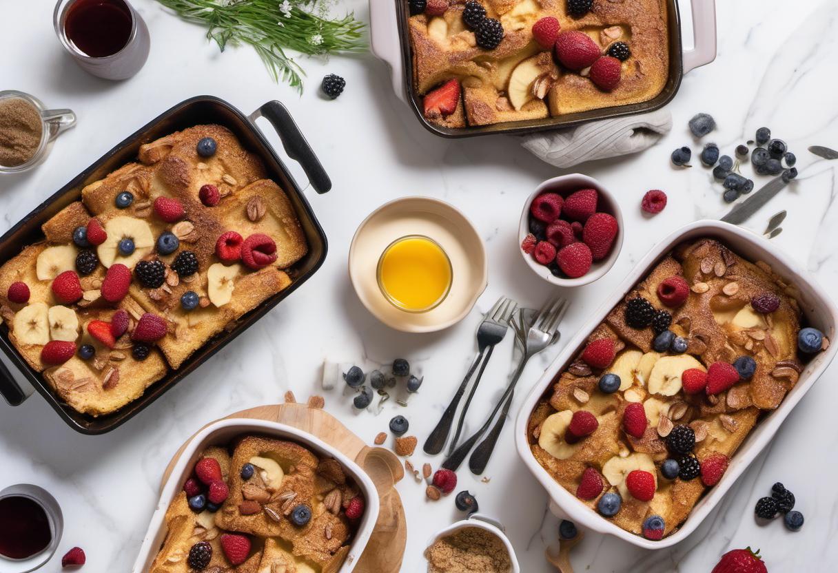 Image showing the final output answering the question: How do I make a vegan French Toast Casserole.