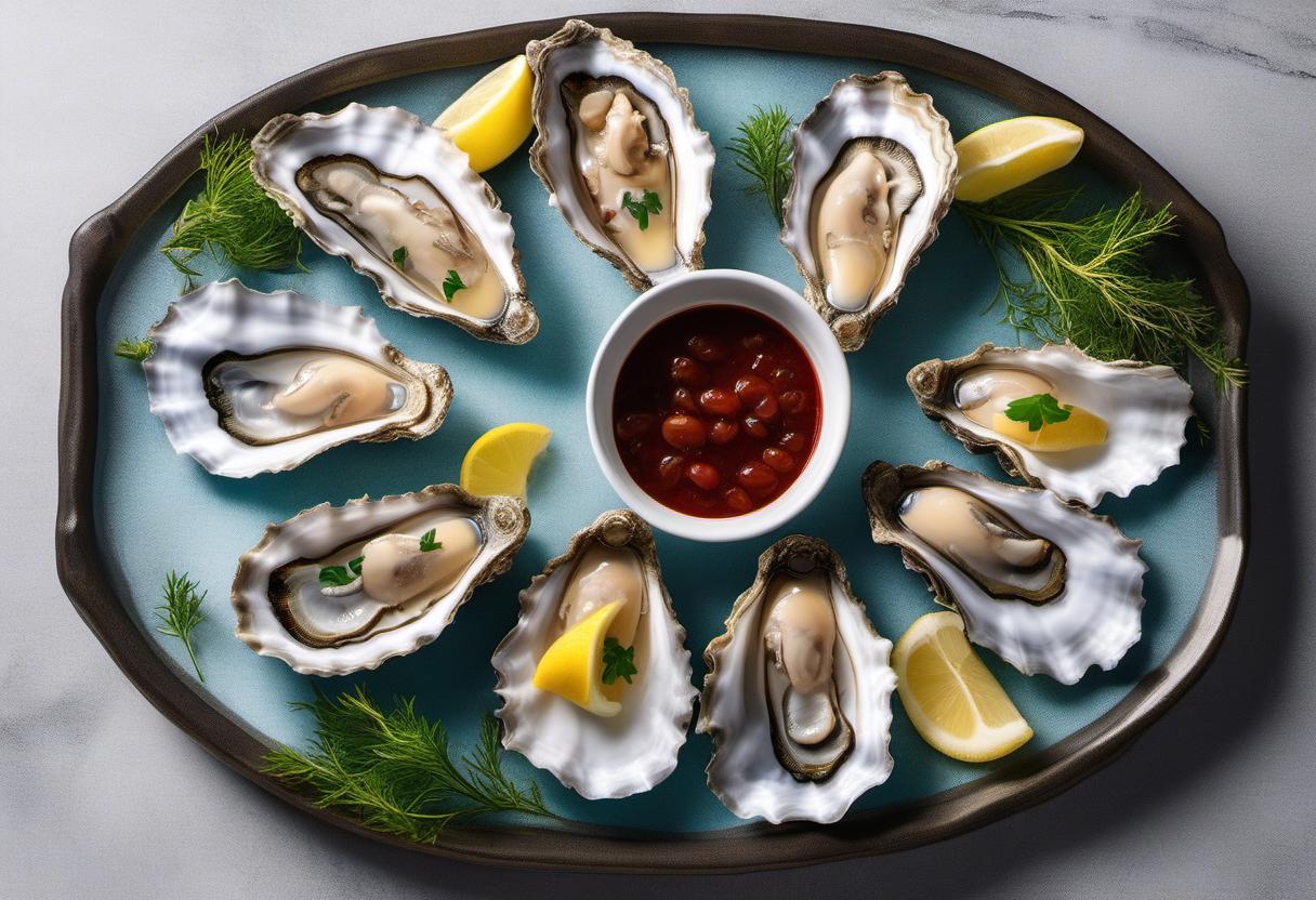 Image showing the final output answering the question: How do I make an Oyster Platter with a twist.