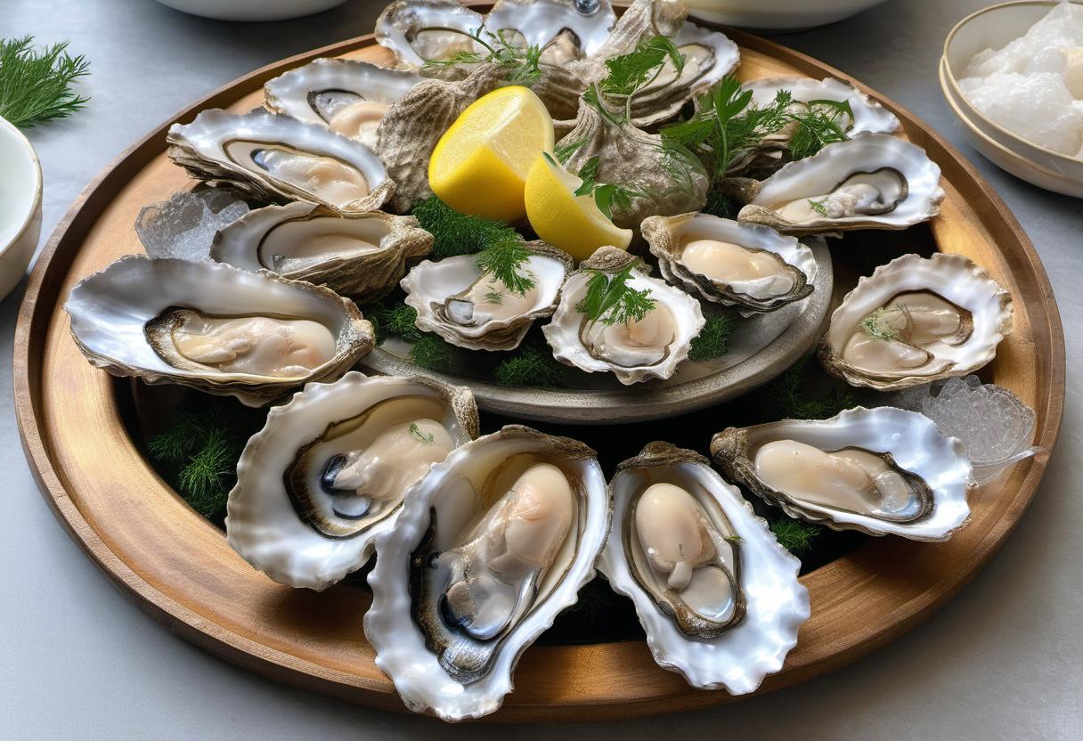 Image showing the final output answering the question: How do I create a dazzling Oyster Platter on a budget.