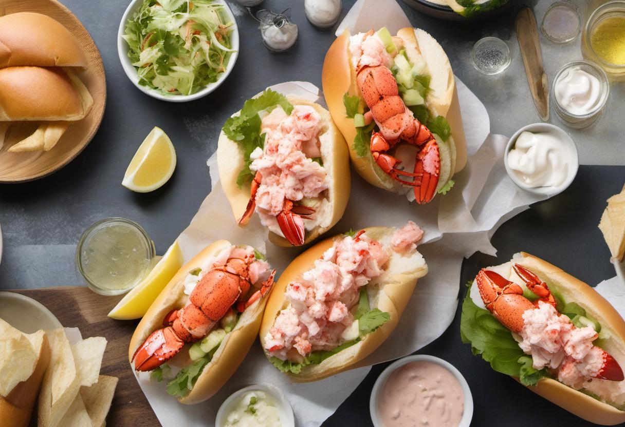 Image showing the final output answering the question: How do I assemble a Lobster Roll.