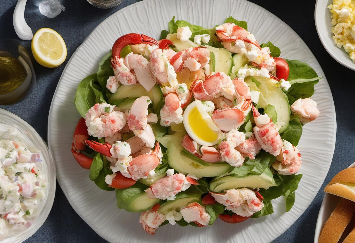 Image showing the final output answering the question: How do I make a lobster salad for a Lobster Roll.