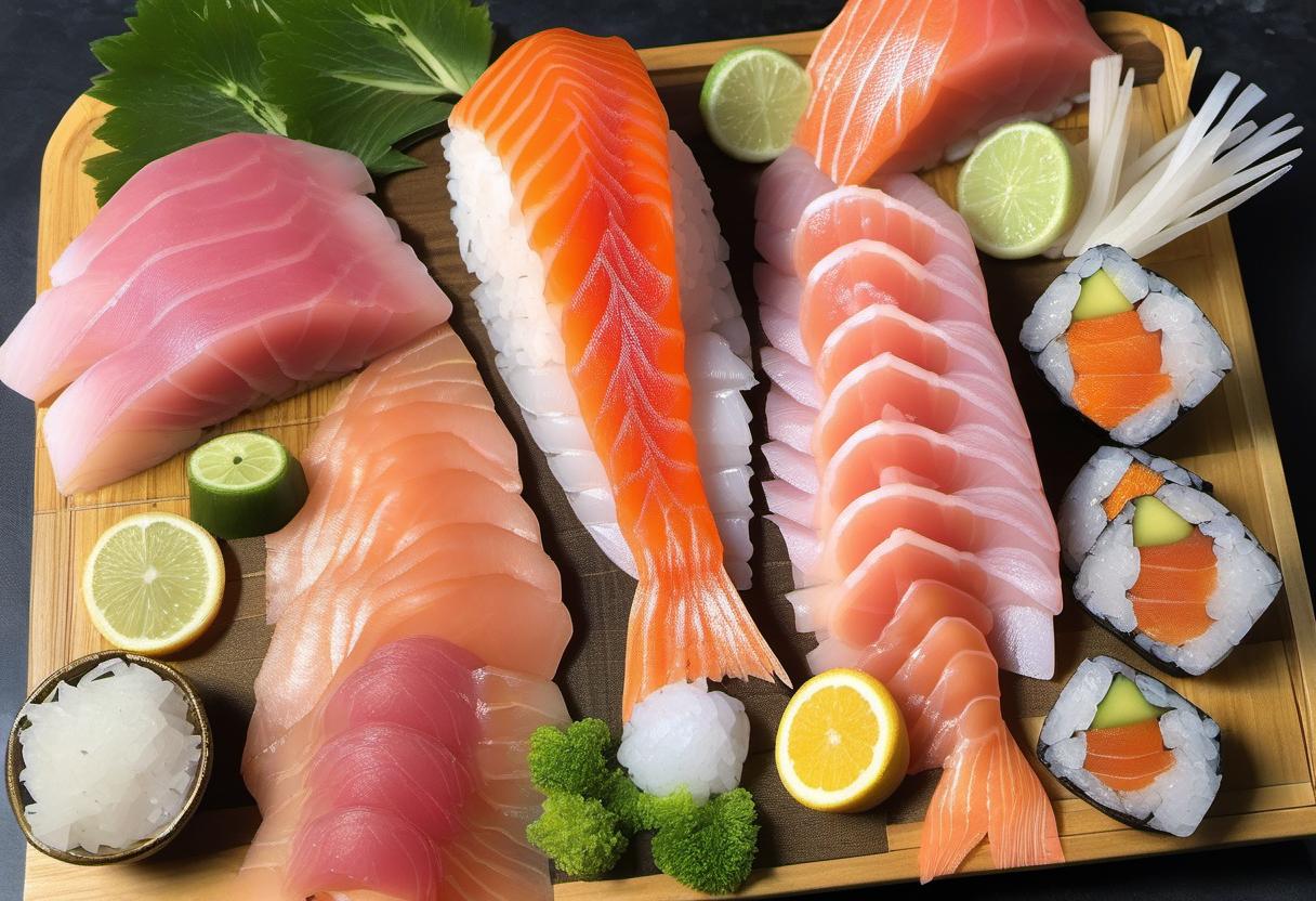 Image showing the final output answering the question: How do I slice fish for my Sashimi Platter.