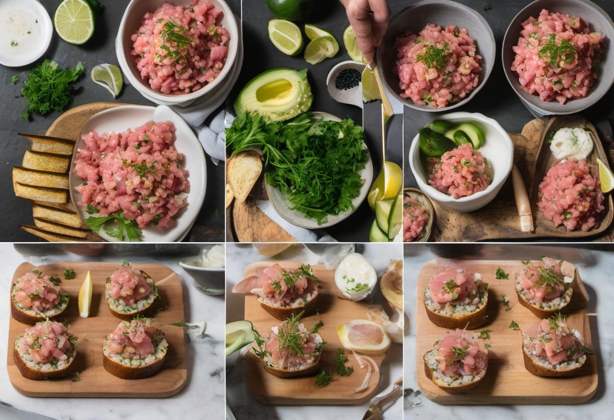 Image showing the final output answering the question: How do I make a refreshing Tuna Tartare.