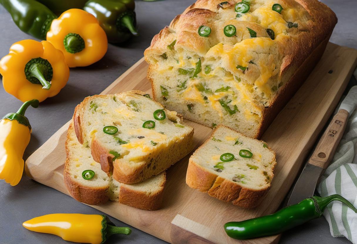 Image showing the final output answering the question: How do I prepare a zesty jalapeno cheddar bread.