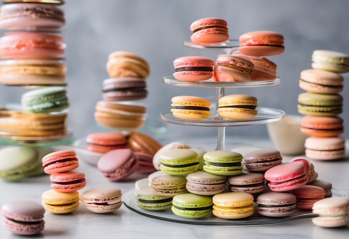 Image showing the final output answering the question: How do I store leftover macarons and macaron tower.