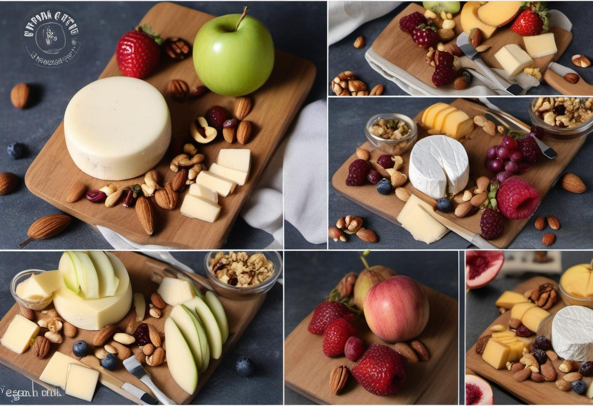 Image showing the final output answering the question: How do I pair vegan cheeses with complementary fruits and nuts.