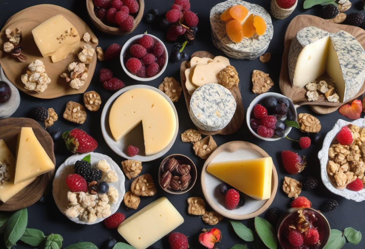 Image showing the final output answering the question: How do I add a touch of sweetness to my vegan cheese plate.