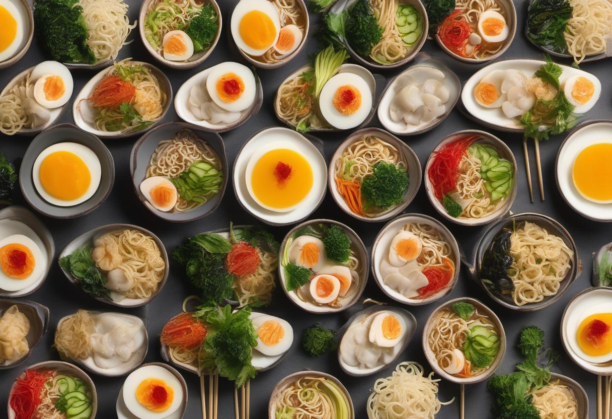 Image showing the final output answering the question: How do I garnish my vegan ramen.