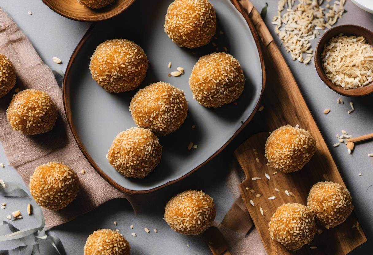 Image showing the final output answering the question: How do I make vegan sesame balls.