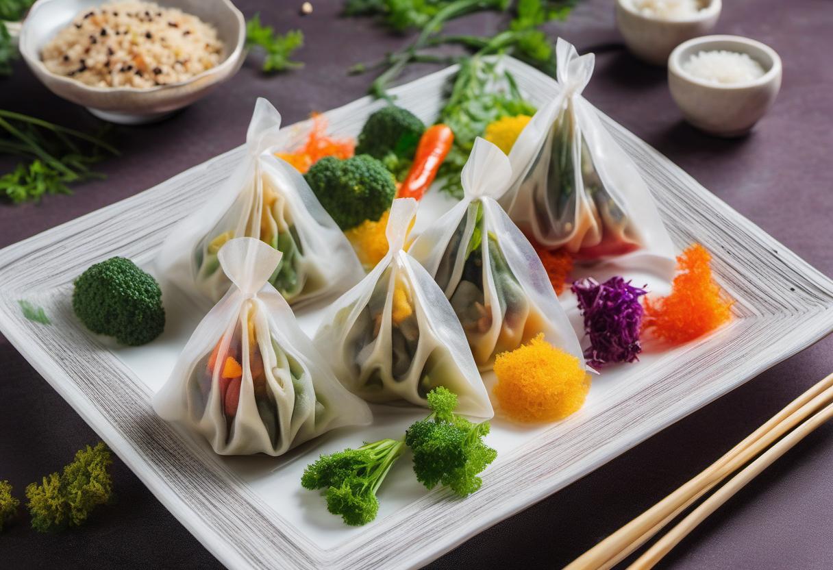 Image showing the final output answering the question: How do I prepare vegan crystal dumplings.