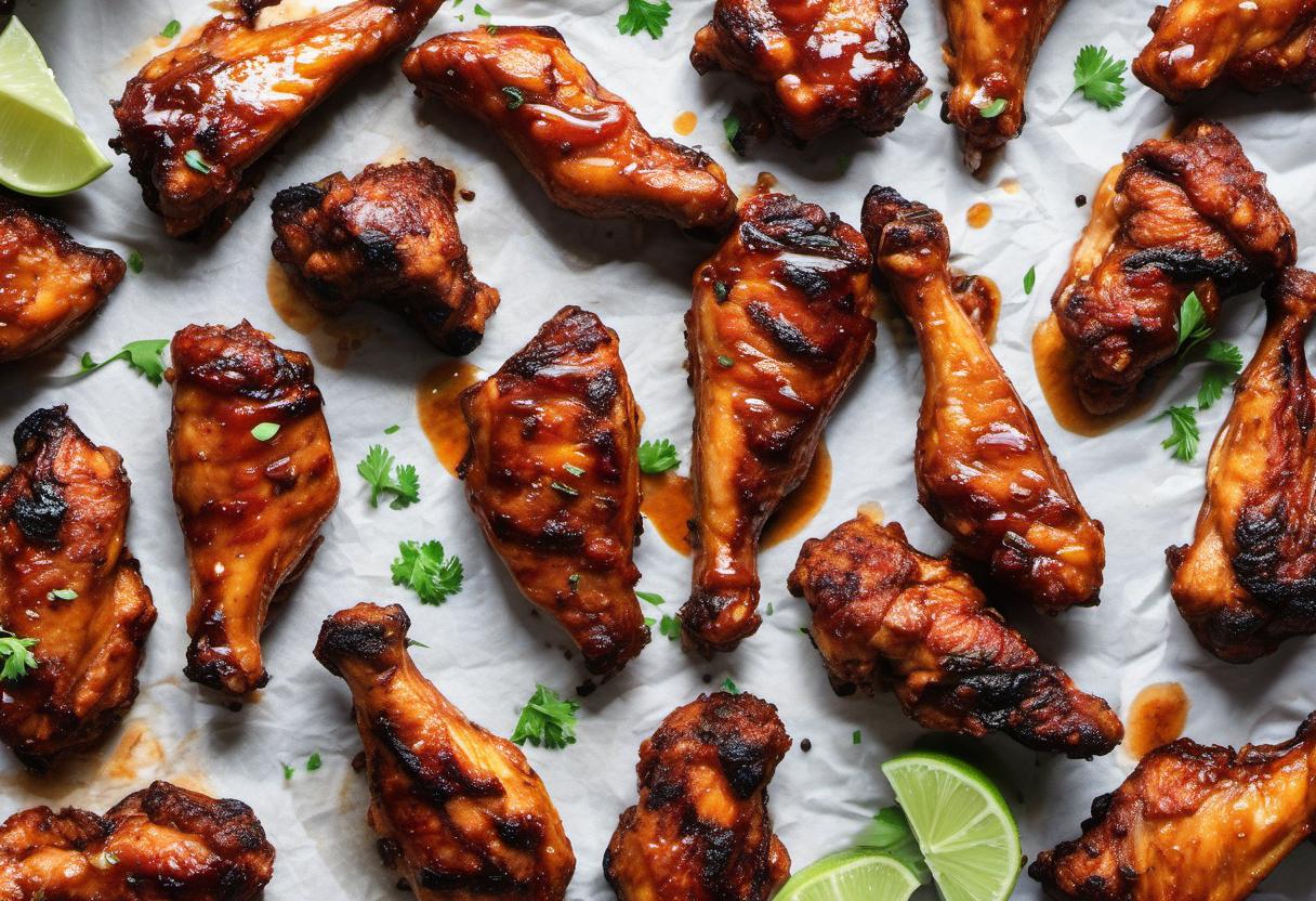 Image showing the final output answering the question: How do I grill perfectly tender vegan BBQ wings.